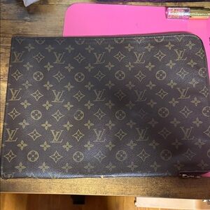 Louis Vuitton Brown Monogram Canvas Zip Portfolio